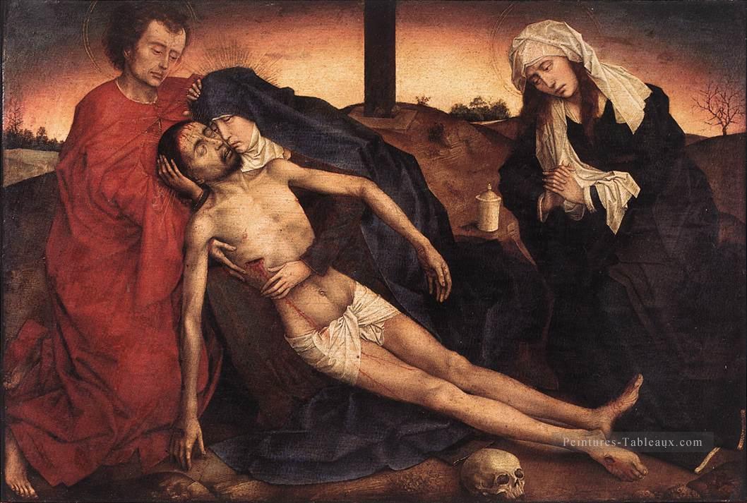 Lamentation 1441 hollandais peintre Rogier van der Weyden Peintures à l'huile
